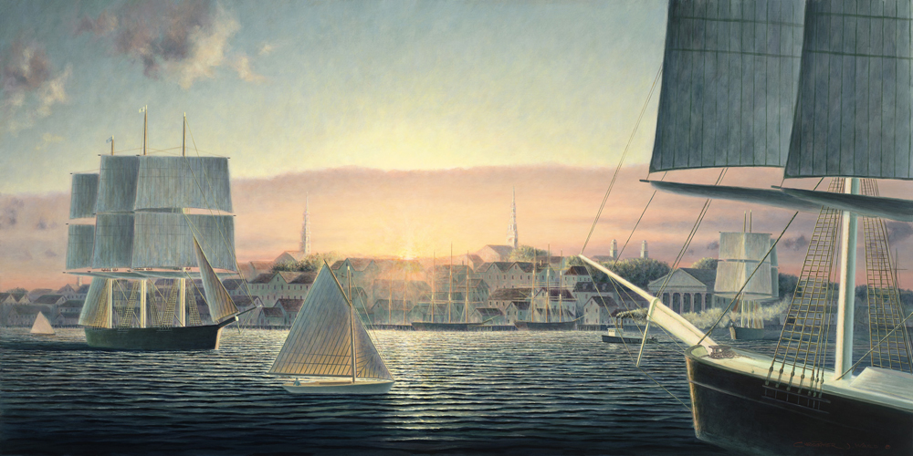 Buidling Seas, Painting by Christopher James Ward