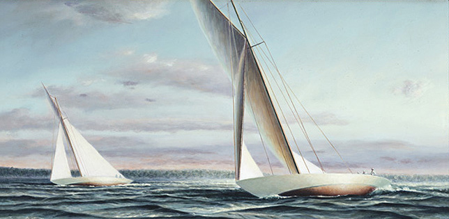 On the Wind: Historical Maritime Painting by Christopher James Ward