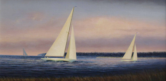 Sailing the Sound: Historical Maritime Painting by Christopher James Ward