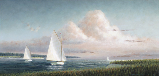 Tidal Sail: Historical Maritime Painting by Christopher James Ward